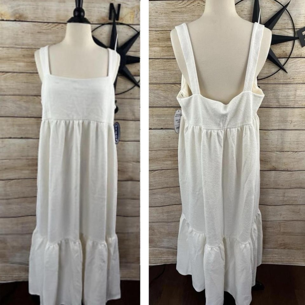 Scoop Women’s Square Neck Midi Dress Size XXL(20) White